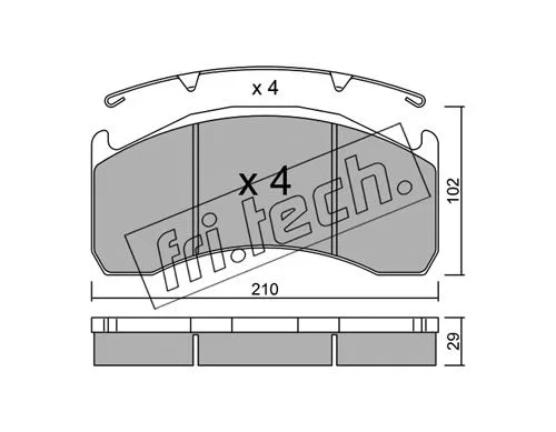 Brake Pad Set, disc brake (608.0)