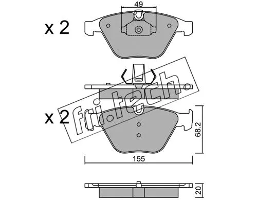Brake Pad Set, disc brake (574.9)