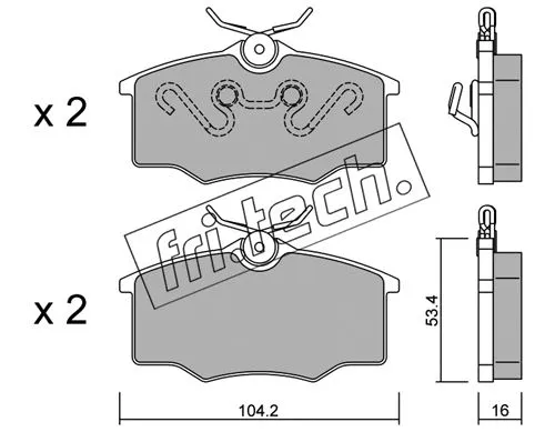 Brake Pad Set, disc brake (553.0)