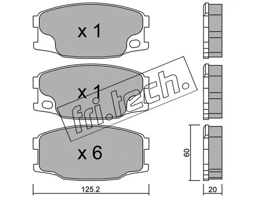 Brake Pad Set, disc brake (638.0)