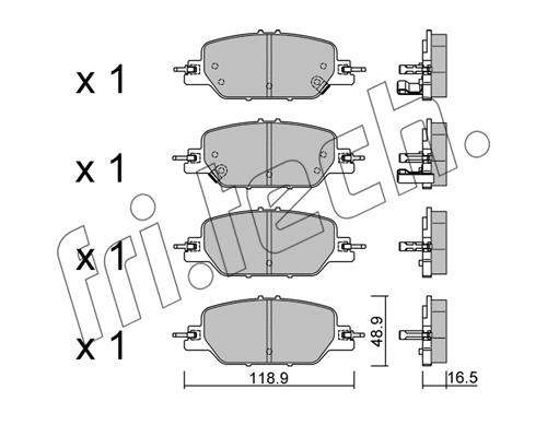Brake Pad Set, disc brake (1154.0)