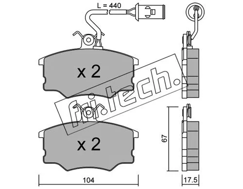 Brake Pad Set, disc brake (055.1)