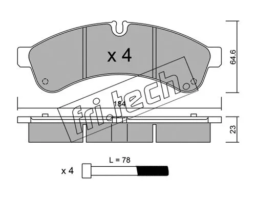Brake Pad Set, disc brake (868.0)