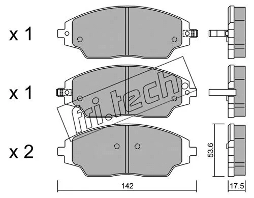 Brake Pad Set, disc brake (1032.0)