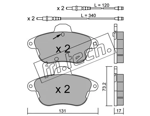 Brake Pad Set, disc brake (191.1)