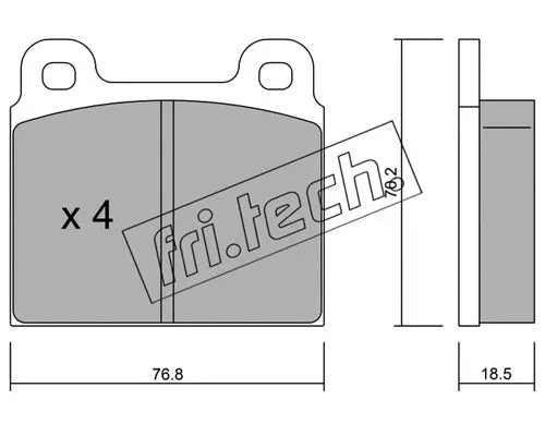 Brake Pad Set, disc brake (080.0)