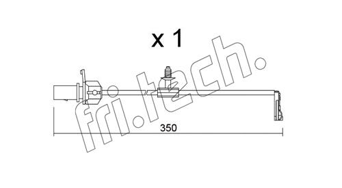 Warning Contact, brake pad wear (SU.380)