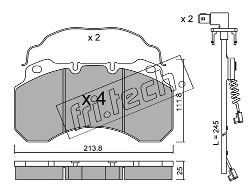 Brake Pad Set, disc brake (604.0W)