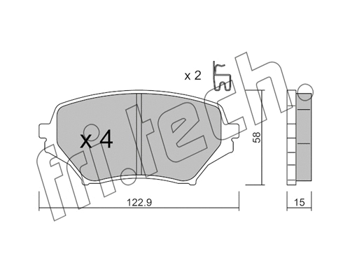 Brake Pad Set, disc brake (887.0)