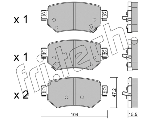 Brake Pad Set, disc brake (1159.0)