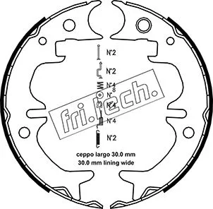 Brake Shoe Set, parking brake (1115.316K)