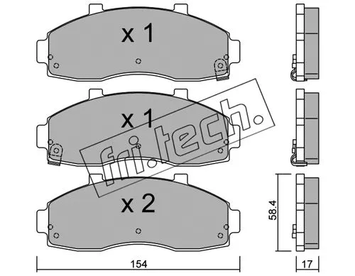 Brake Pad Set, disc brake (382.0)