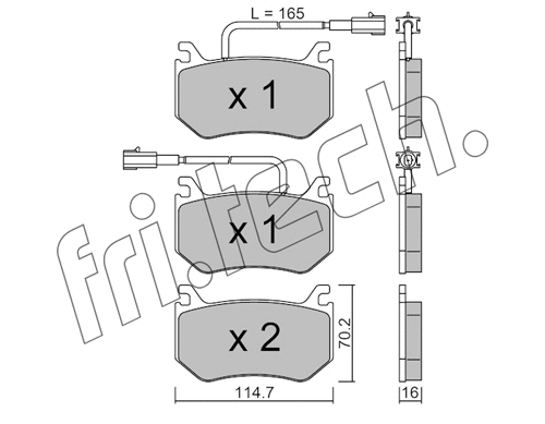 Brake Pad Set, disc brake (1102.0)