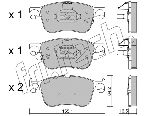 Brake Pad Set, disc brake (1205.0)
