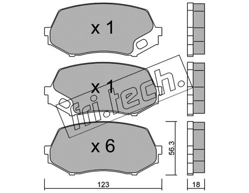 Brake Pad Set, disc brake (891.0)