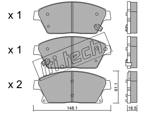 Brake Pad Set, disc brake (856.0)