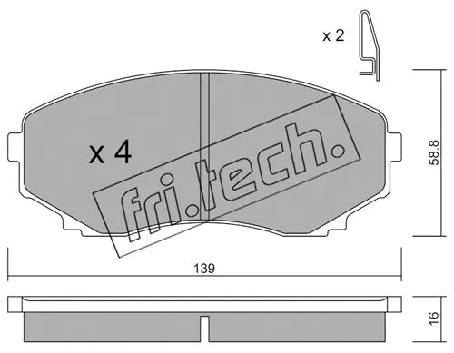Brake Pad Set, disc brake (493.0)