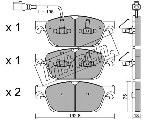 Brake Pad Set, disc brake (848.0)