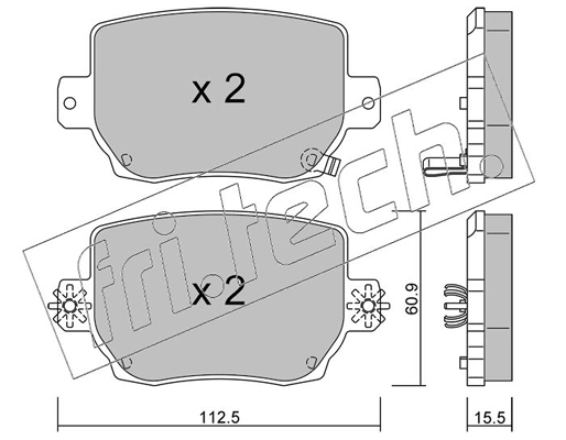 Brake Pad Set, disc brake (1334.0)