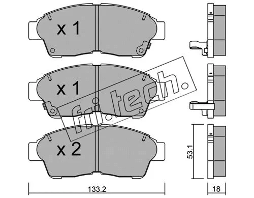 Brake Pad Set, disc brake (152.0)