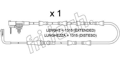 Warning Contact, brake pad wear (SU.389)