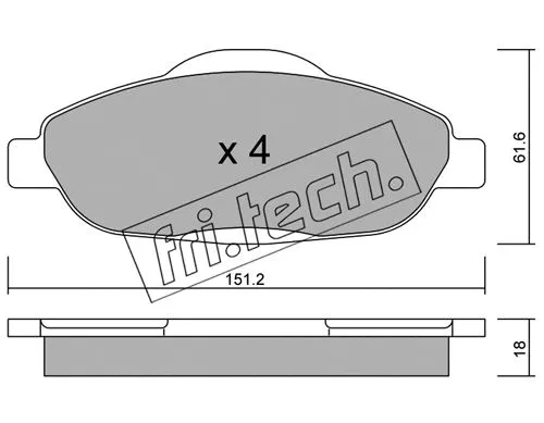Brake Pad Set, disc brake (820.0)