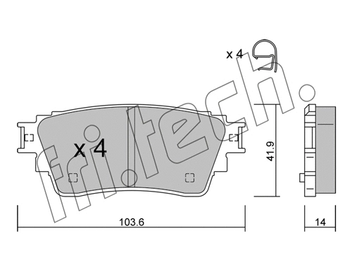 Brake Pad Set, disc brake (1160.0)