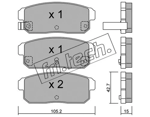 Brake Pad Set, disc brake (749.0)