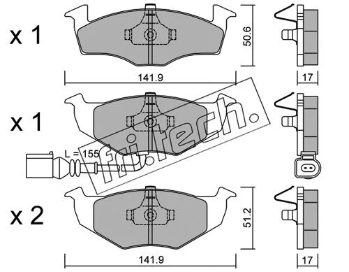 Brake Pad Set, disc brake (215.3)