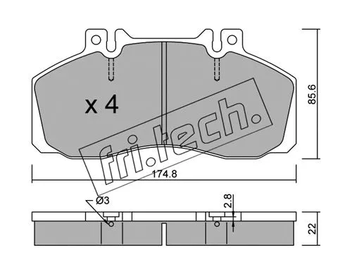 Brake Pad Set, disc brake (276.0)