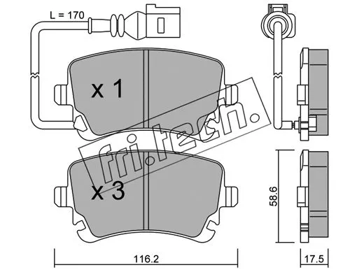 Brake Pad Set, disc brake (570.0)