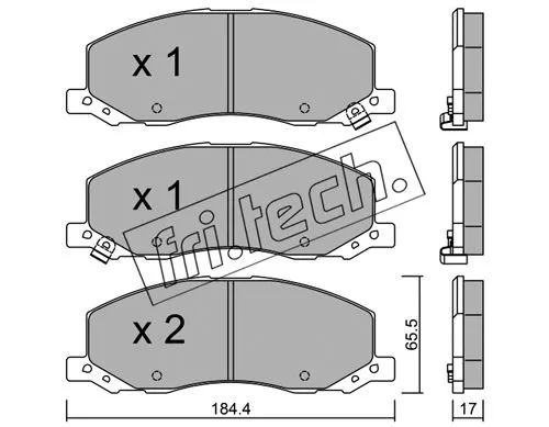 Brake Pad Set, disc brake (860.0)