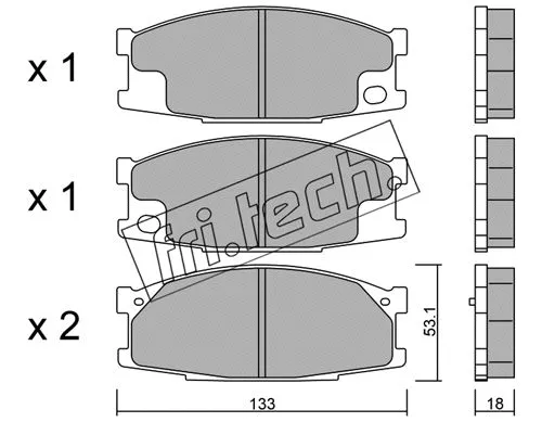 Brake Pad Set, disc brake (926.0)