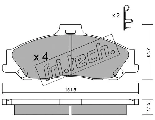 Brake Pad Set, disc brake (495.0)