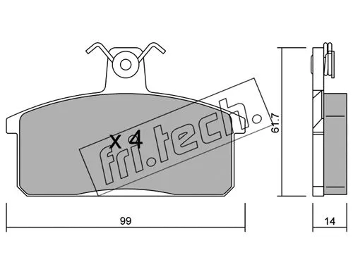 Brake Pad Set, disc brake (028.4)
