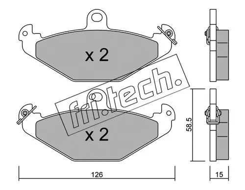 Brake Pad Set, disc brake (168.0)