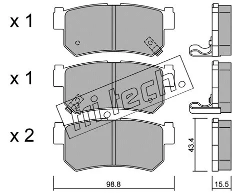 Brake Pad Set, disc brake (535.0)