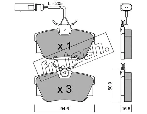 Brake Pad Set, disc brake (355.1)