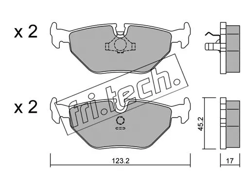 Brake Pad Set, disc brake (127.0)