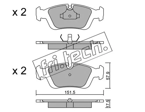Brake Pad Set, disc brake (126.0)