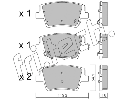 Brake Pad Set, disc brake (1284.0)