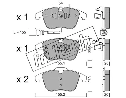 Brake Pad Set, disc brake (691.1)