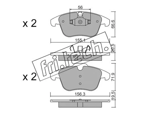 Brake Pad Set, disc brake (691.6)