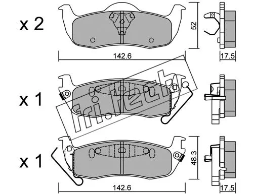 Brake Pad Set, disc brake (1076.0)