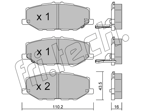 Brake Pad Set, disc brake (1215.0)