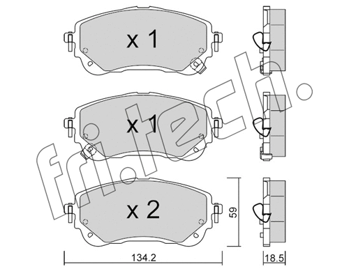 Brake Pad Set, disc brake (1234.0)
