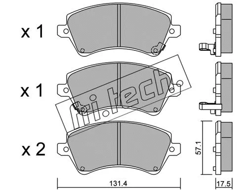 Brake Pad Set, disc brake (462.0)