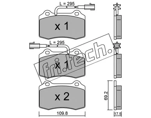 Brake Pad Set, disc brake (260.0)