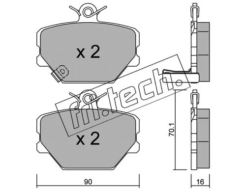 Brake Pad Set, disc brake (350.0)