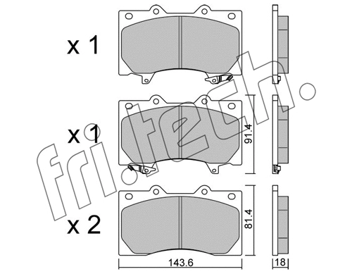 Brake Pad Set, disc brake (1279.0)